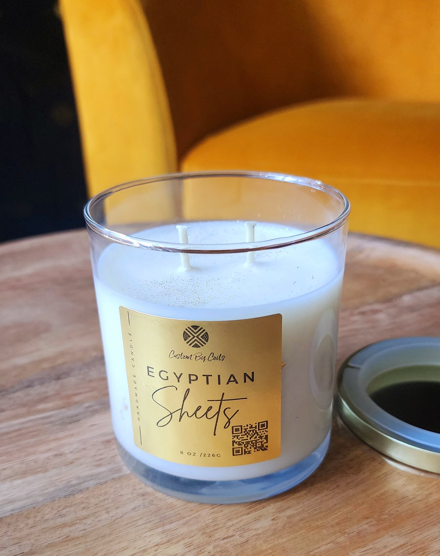 Egyptian Sheets Candle – Fresh, Crisp Cotton Scent | Custom By Coits