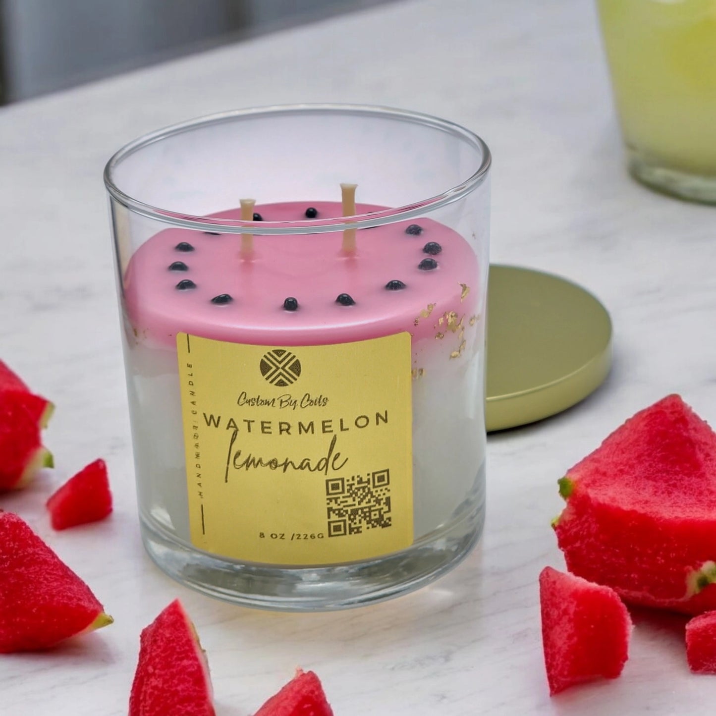 Watermelon Lemonade Candle – Sweet & Refreshing Scent | Custom By Coits