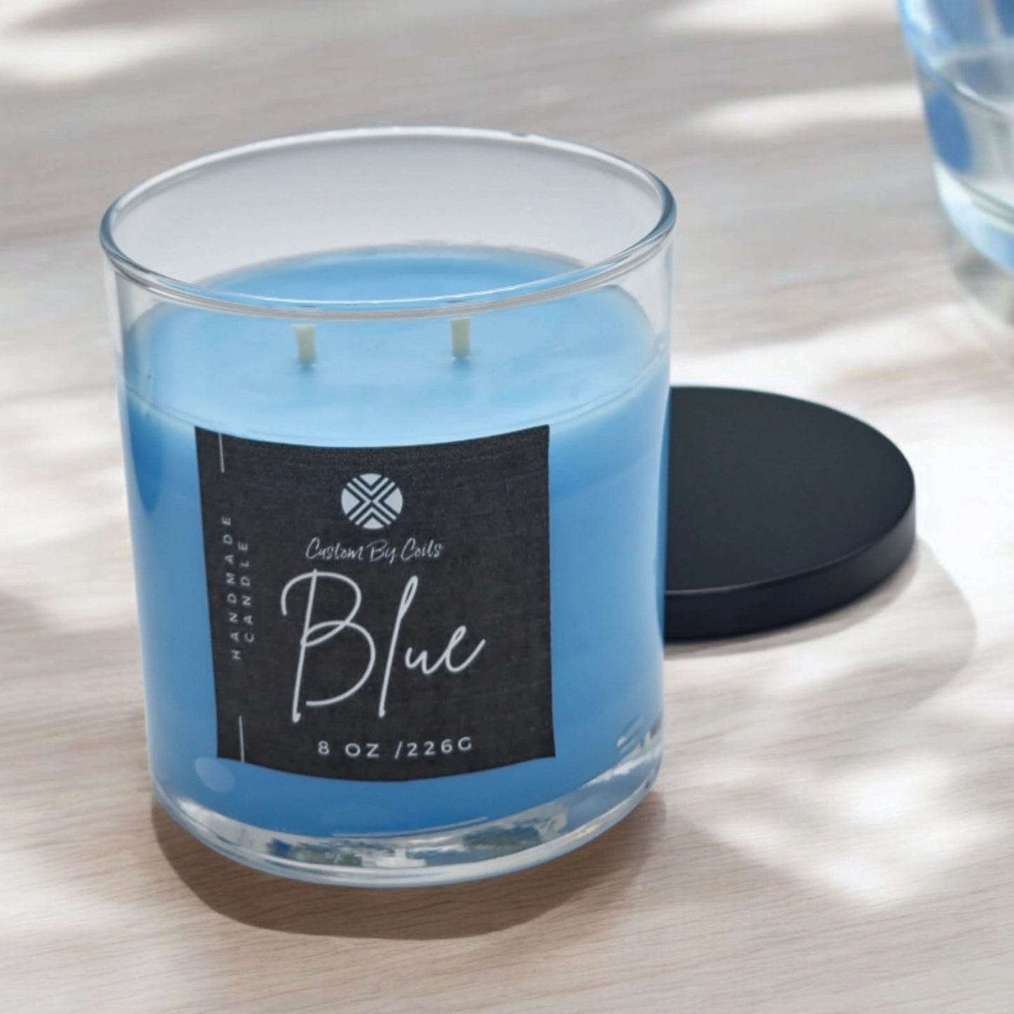 Blue - Masculine Scented Candle by Custom By Coits | Premium, Bold Fragrance