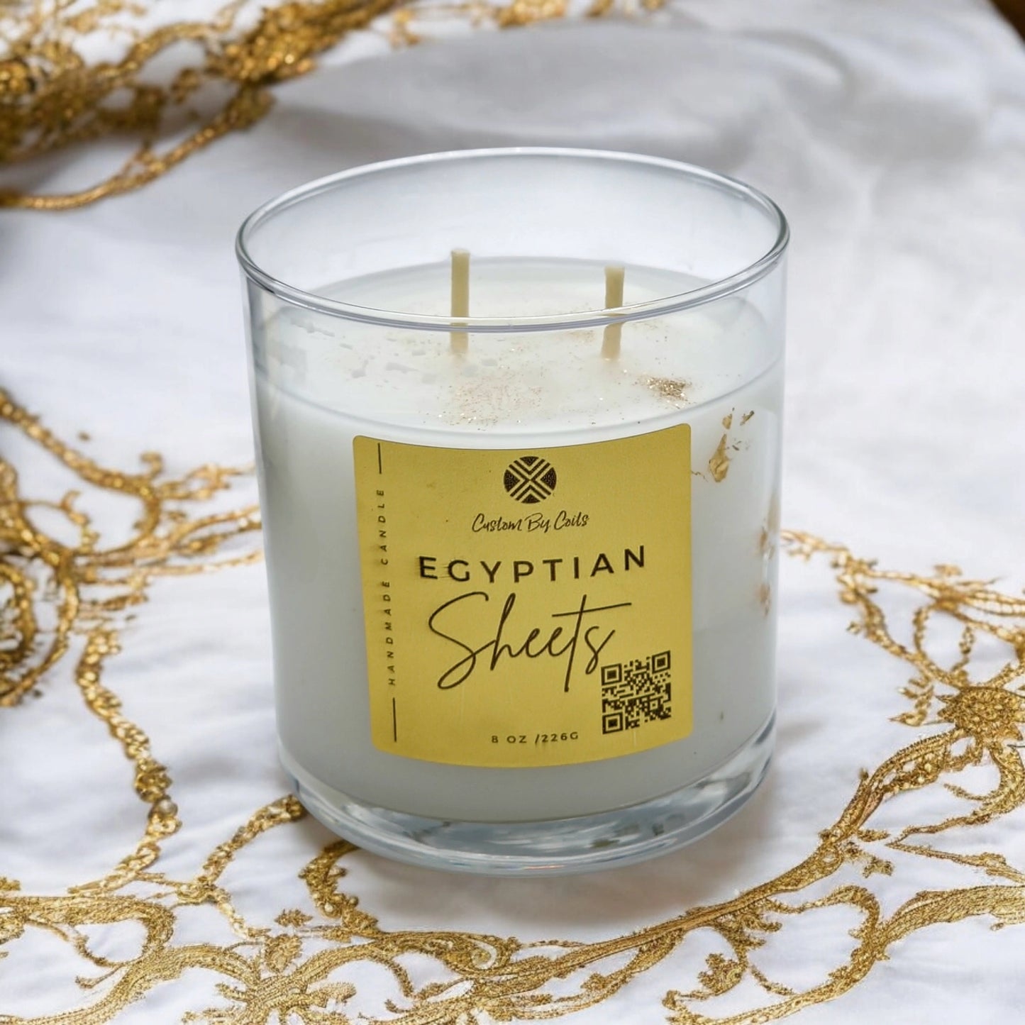 Egyptian Sheets Candle – Fresh, Crisp Cotton Scent | Custom By Coits