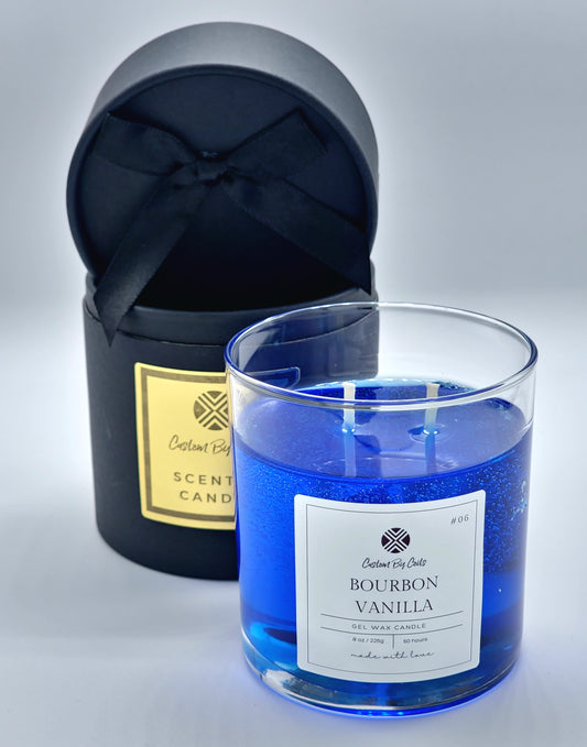 Bourbon Vanilla-Sapphire Inspired Gel Candle – Vanilla Bourbon Scent | Custom By Coits